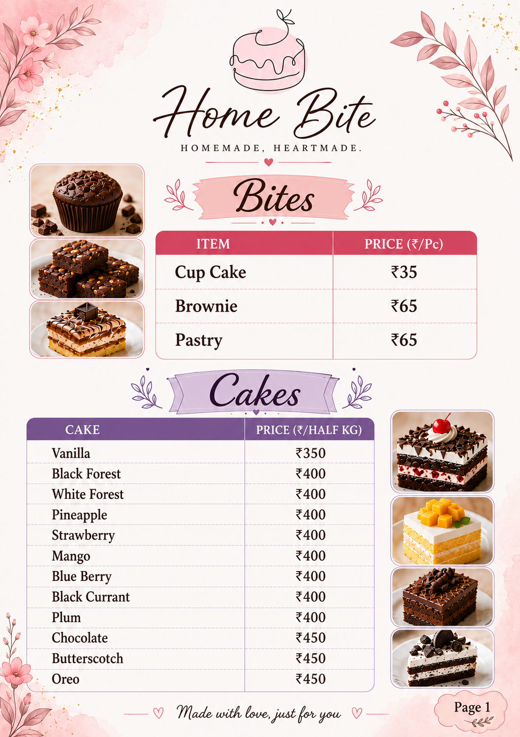 Cupcakes, Brownies & Basic Cakes
